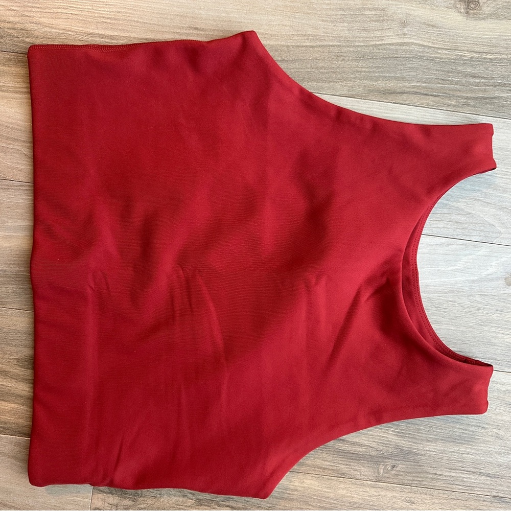 Girlfriend Collective Set in Dark Red